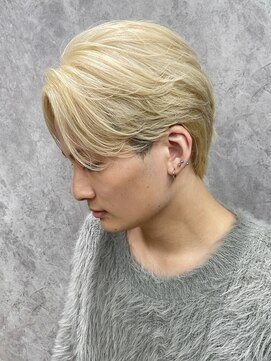 ダズルヘアーエイチ(DAZZLE hair H) ホワイトベージュセンターパートウルフハイトーンニュアンス