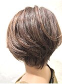 髪質改善　ショート　白髪ぼかし