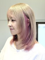 ラック 表参道(LUCK) ホワイトベージュ/ピンクカラー/デザインカラー/ケアブリーチ