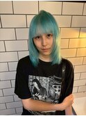 16576ブリーチダブルカラーハッシュカットルーツカラーエクステ