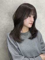 ルノン(LUNON)&nbsp;暗めカラーグランマッシュデザインカラーフェイスフレーミング