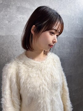 ビームズ ヘアー ブラン(Bee ms HAIR Blanc+) 小顔見せショートベージュカラーブリーチしない透明感カラー