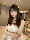 髪質改善＊ダークブルー顔周りレイヤー前髪＊美髪【Zina渋谷】
