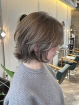 ソエル(Soell)&nbsp;神戸元町 三宮 白髪ぼかし 縮毛矯正 チャコールグレー 50代ヘア