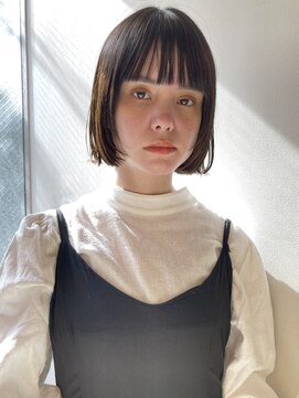 サーカス バイ ビュートリアム 青山(CIRCUS by BEAUTRIUM) 20代30代40代 ボブ ミニボブ 前髪あり 暗髪 丸顔 面長