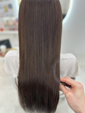 アイニ 天王寺アポロ店(aini) カラーハイライトハッシュカットレイヤーカットボブ髪質改善