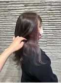 髪質改善インナーカラーラベンダーパープルボブピンク韓国