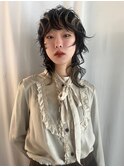 ウルフカット顔まわりカット顔まわりレイヤーウルフパーマ