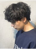 刈り上げセンターパート/波巻きツイストスパイラル/群馬高崎