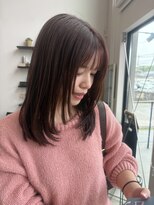 エスデザイン(es design)&nbsp;ピンクカラー×顔まわりレイヤー×髪質改善