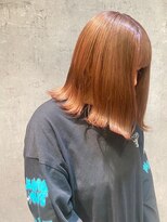 MRN. 新宿西口&nbsp;コーラルベージュ/顔周りカット/レイヤーカット/韓国巻き