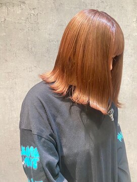 MRN. 新宿西口 コーラルベージュ/顔周りカット/レイヤーカット/韓国巻き