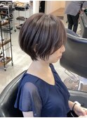 極艶 脱白髪染めハイライトショート