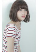 何もしないで内巻きボブ×グレージュ【Belle銀座】