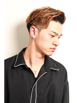 メリケンバーバーショップ フクオカ(MERICAN BARBERSHOP FUK) サイドパートショートセミウェットワイルドツーブロックテクノ67