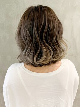 アイティー バイ アルバム 浦和店(IT by ALBUM) グレージュボブ_ココアブラウンフリンジウェーブ_ba298321