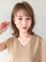 キリ 表参道(kyli)&nbsp;ボブルフ大人かわいいピンクベージュ薄めバングくびれモテ髪