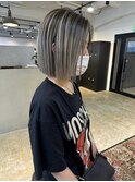 夏似合う！パツっとボブのバレイヤージュ_smoke gray_