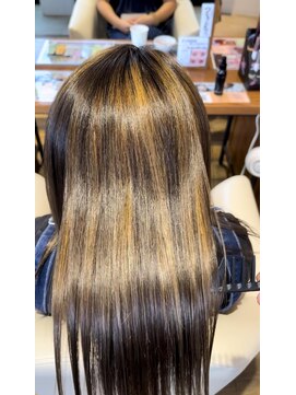 サラビューティーサイト 志免店(SARA Beauty Sight) 【志免】髪質改善ケアカラー＋ハイライト☆琉希也
