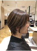 【大人女性スタイル】横顔綺麗なショートボブスタイル♪