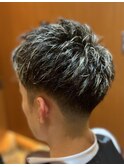 銀座　理容室　フェードカット　ショートスタイル