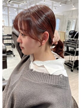 レイラバイアフロート 吉祥寺(Lila by afloat) フェイスレイヤー/レッドブラウン/韓国ヘア