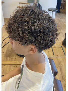 【プードルパーマ】マッシュパーマ　大人ヘア　メンズミディアム