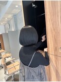 <入佐ひなの>黒髪ショートボブ/ぷつっとボブ/ぱっつんボブ
