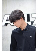 オルズ 渋谷(ALLZ)&nbsp;黒髪毛流れパーマシースルーバングシースルーマッシュ韓国ヘア