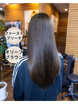 ヘアーメイク ダンス(hair make DANCE)&nbsp;ファーストブリーチ！ オリーブブラウン