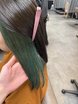 テーラヘアー ユーカリが丘店(TELA HAIR)&nbsp;インナーカラーGREEN【TELA HAIRユーカリが丘】