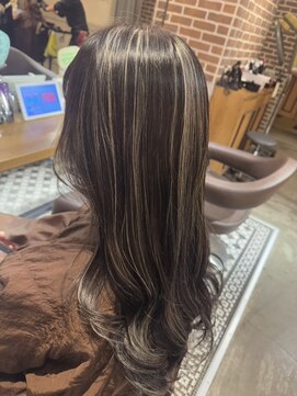 アース 綱島店(HAIR&MAKE EARTH) 20代30代ハイライトバレイヤージュブリーチ立体感透け感