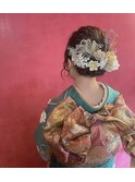 成人式ヘアセット(シニヨンアレンジ)