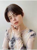 美髪 ブルーブラック ショート イメチェン カット