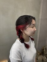 ファビ 渋谷(Fab)&nbsp;くびれヘア/暗めカラー/アプリコットオレンジ/縮毛矯正