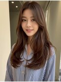 ミニウルフチェリーブラウンホワイトグレージュフェザーパーマ