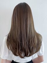 アルバム 渋谷パルコ(ALBUM)&nbsp;ロング顔周りレイヤー韓国ヘアオリーブベージュ_ba562131