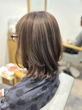 ゼン ネオ(Zen Neo) 【髪質改善】ハイライト　ヘーゼルブラウン　艶カラー