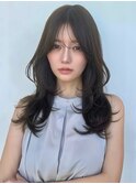 レイヤーカット×グレージュ