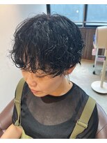 ビハインドザカーテン(BEHIND THE CURTAIN)&nbsp;くせ毛風無造作パーマ×ショートレイヤーマッシュ