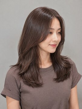 トリニティ(trinity) 髪質改善 艶髪ブラウン レイヤーカット 豊見城