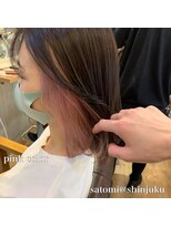 ワット 新宿店&nbsp;【W-新宿店 担当Satomi】淡色ベビーピンク＊インナーカラー