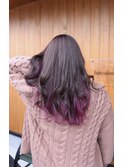 インナーカラー×ピンクパープル