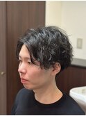 スパイラルパーマ/メンズパーマ/波巻きパーマ/眉毛/メンズカット