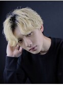 波巻きパーマ/ハイライト/束感マッシュ/ブロンド/新宿
