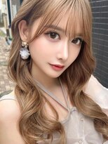 ロア 中目黒(loa)&nbsp;レイヤーロング/グレーベージュ/黒髪/前髪パーマ[中目黒]