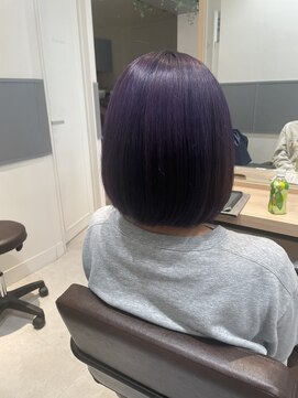 バサ 新所沢店(BASSA) パープルカラー　ボブスタイル
