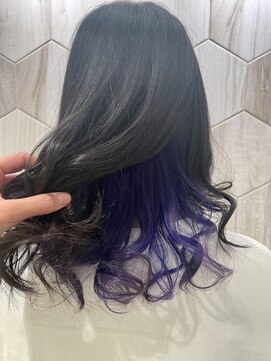 ビューティドレッセヤマノ 池袋パルコ(Beauty Dresse YAMANO) 【インナーカラー】ミディアムヘア/パープルカラー