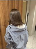 <入佐ひなの>外ハネボブ/結べるボブ x オリーブカラー
