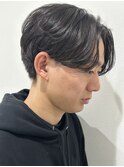 メンズマッシュセンターパートスパイラルパーマニュアンスパーマ